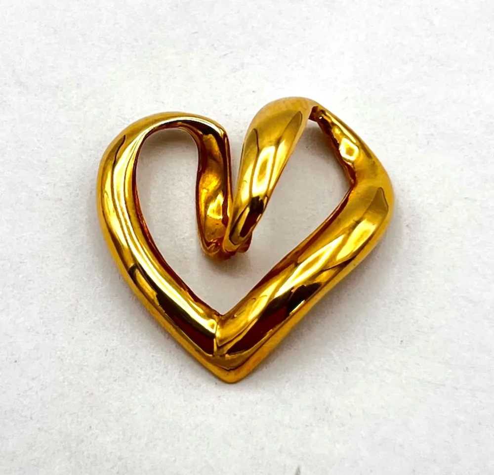 14K Heart Slide Pendant - image 3