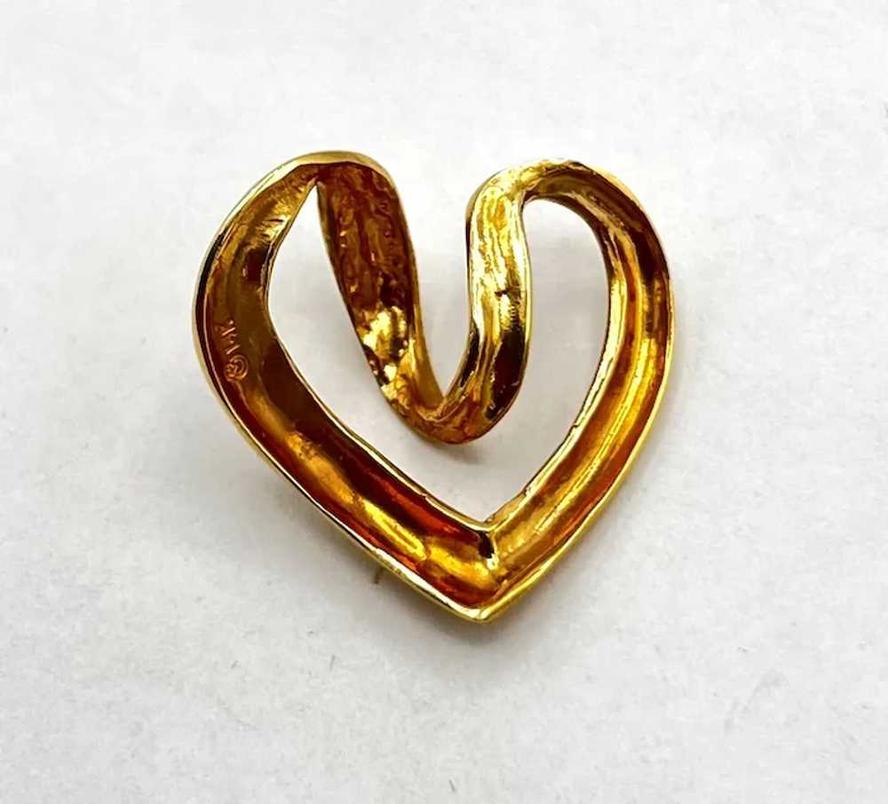 14K Heart Slide Pendant - image 4