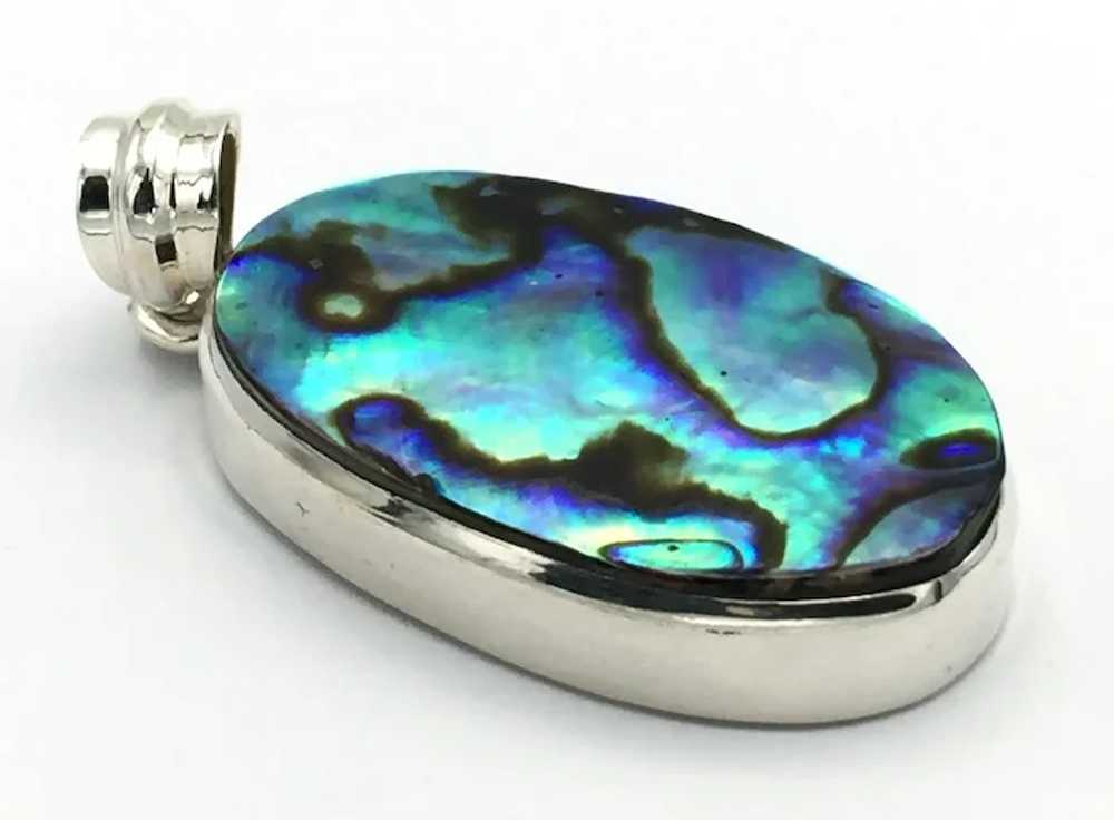 Abalone Slice Pendant - Sterling Silver - image 3