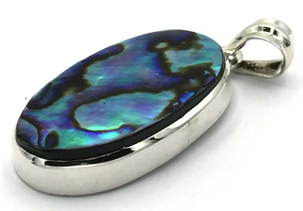 Abalone Slice Pendant - Sterling Silver - image 4