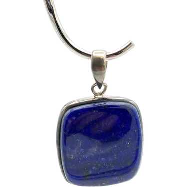 Lapis Lazuli Cabochon Pendant - Sterling Silver - image 1