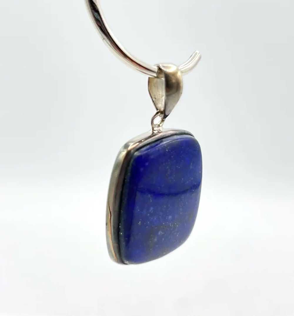 Lapis Lazuli Cabochon Pendant - Sterling Silver - image 2