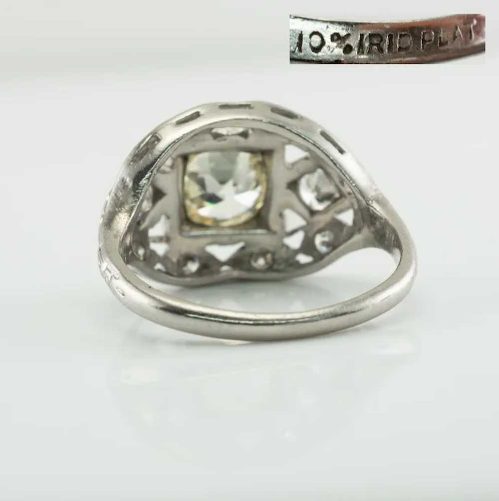Old Mine Diamond Ring Platinum 2.05 TDW Vintage E… - image 4