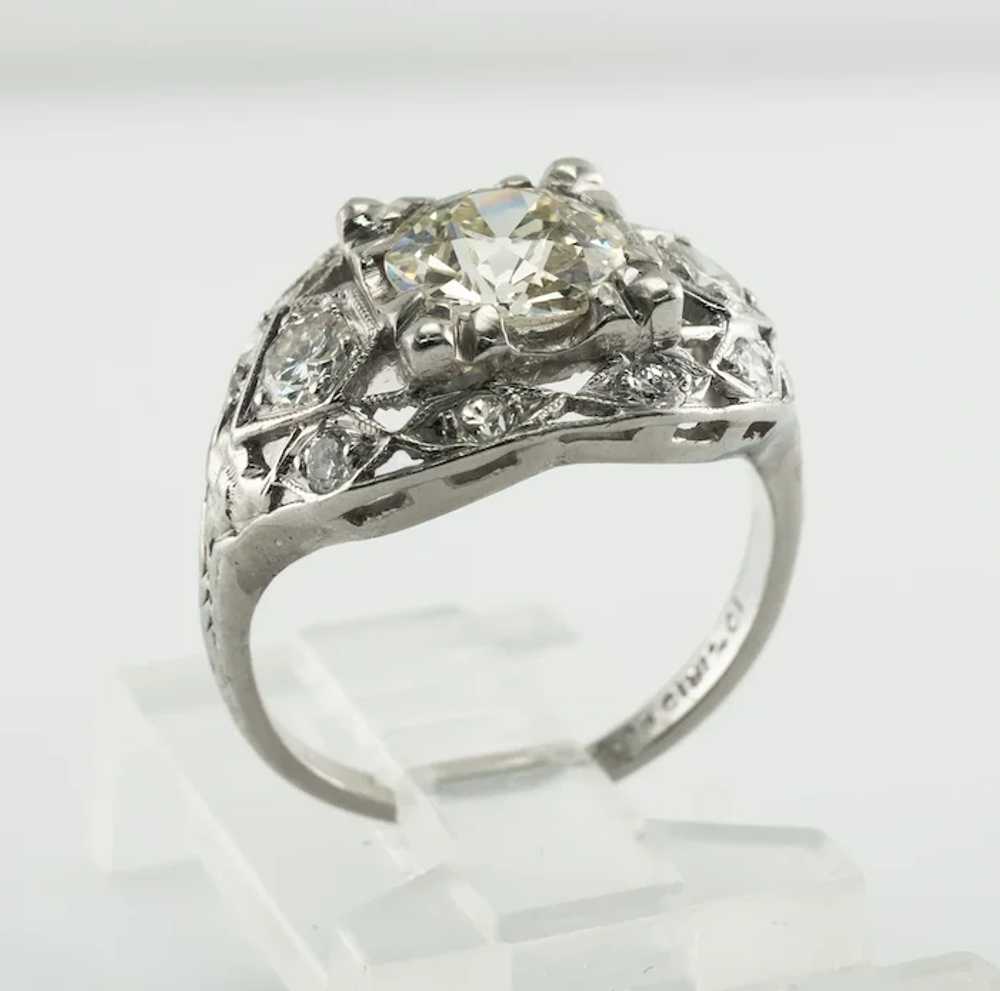 Old Mine Diamond Ring Platinum 2.05 TDW Vintage E… - image 6
