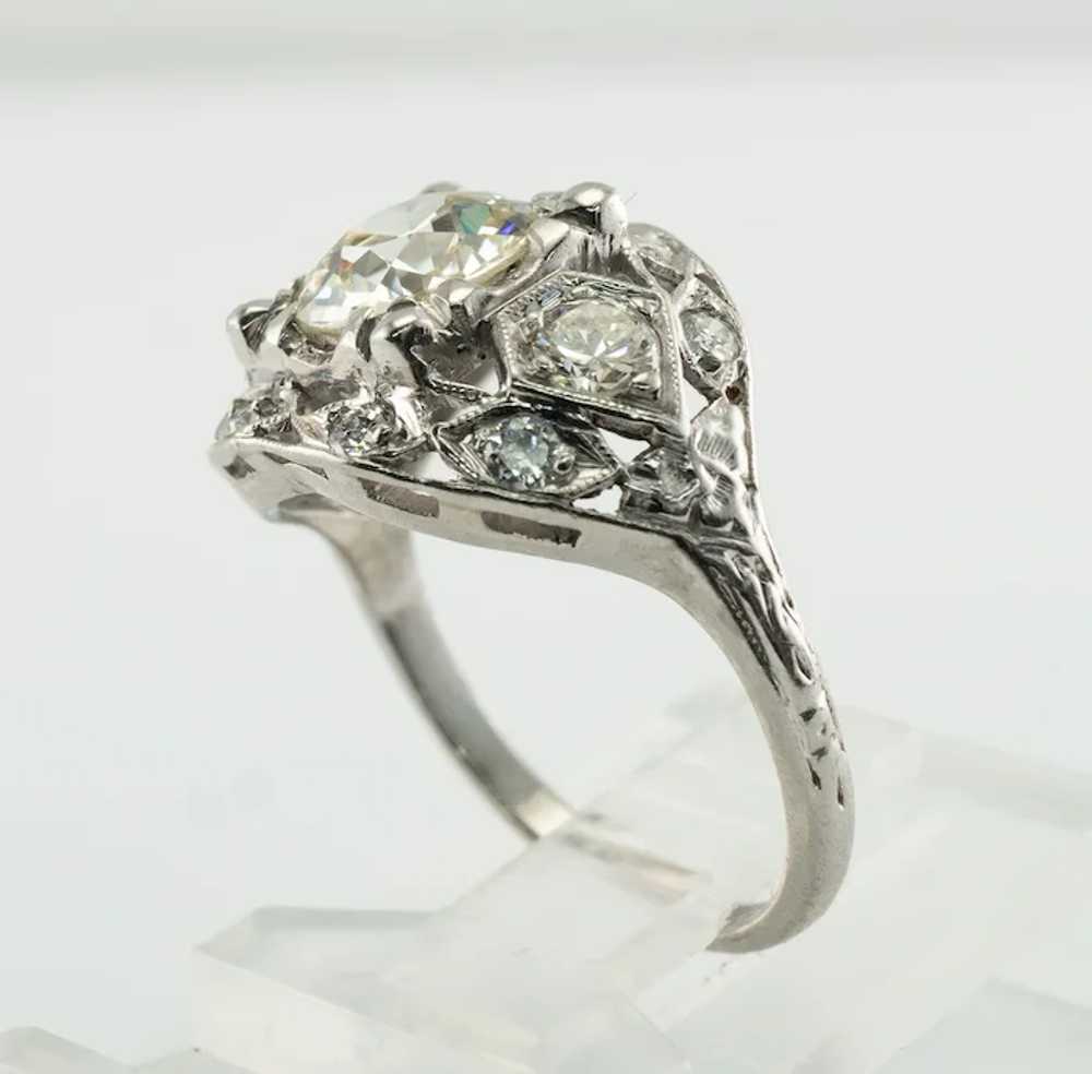 Old Mine Diamond Ring Platinum 2.05 TDW Vintage E… - image 7