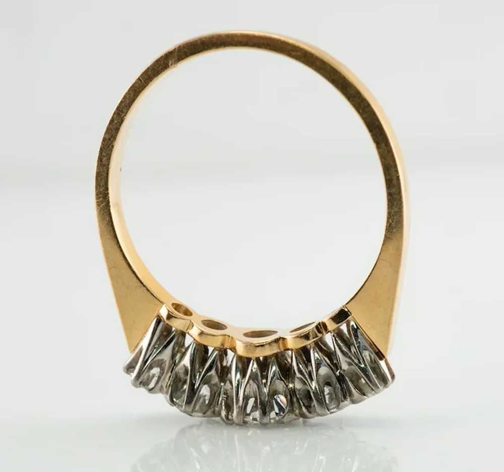 Diamond Ring 18K Gold Band .86ct TDW English Vint… - image 10