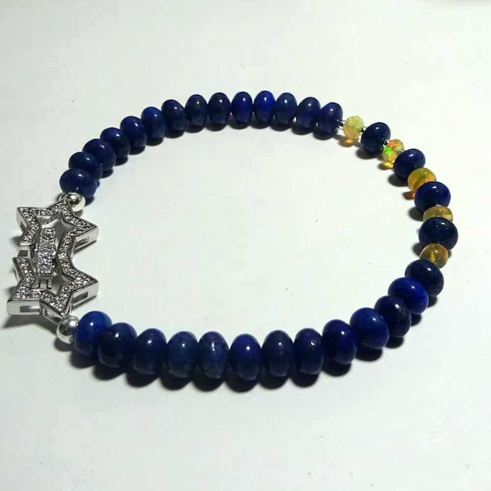 JFTS Lapis Lazuli & Ethiopian Opal Bracelet - image 3