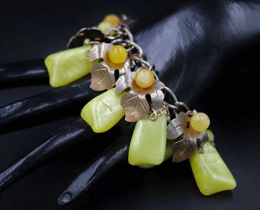 Bracelet Bead Leaf Charm Style Lemon Yellow - image 5