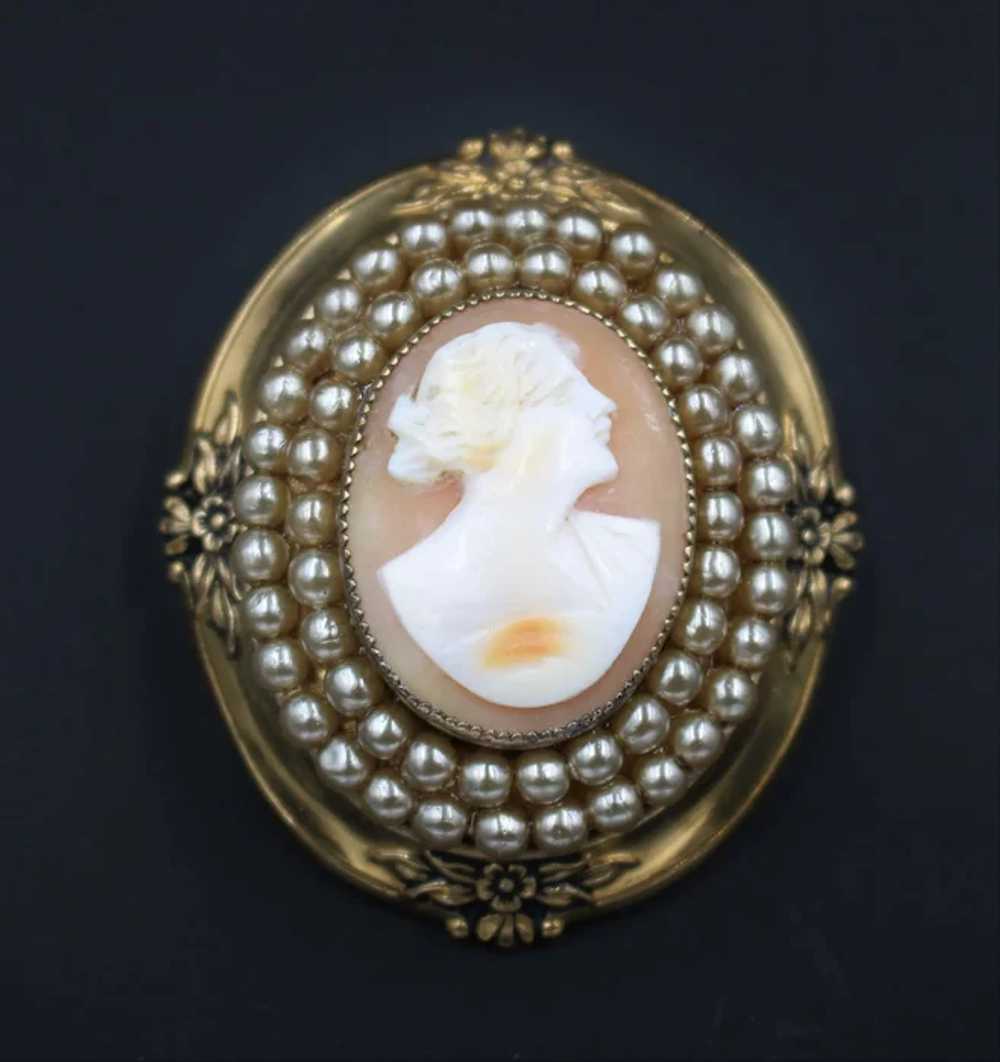 Brooch Pin Signed Coro Authentic Cameo Rare Early… - image 5