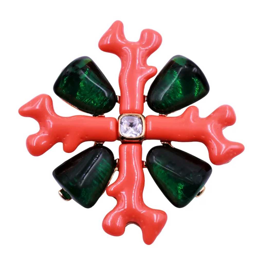 Brooch Pin KJL Kenneth Jay Lane Coral Collection … - image 2