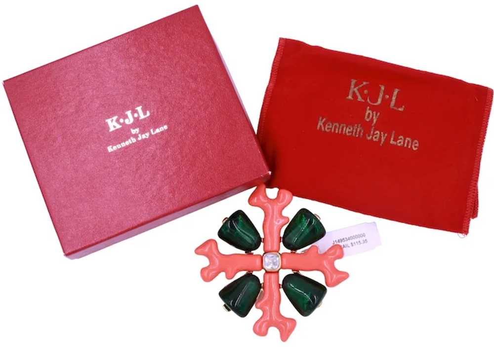 Brooch Pin KJL Kenneth Jay Lane Coral Collection … - image 3