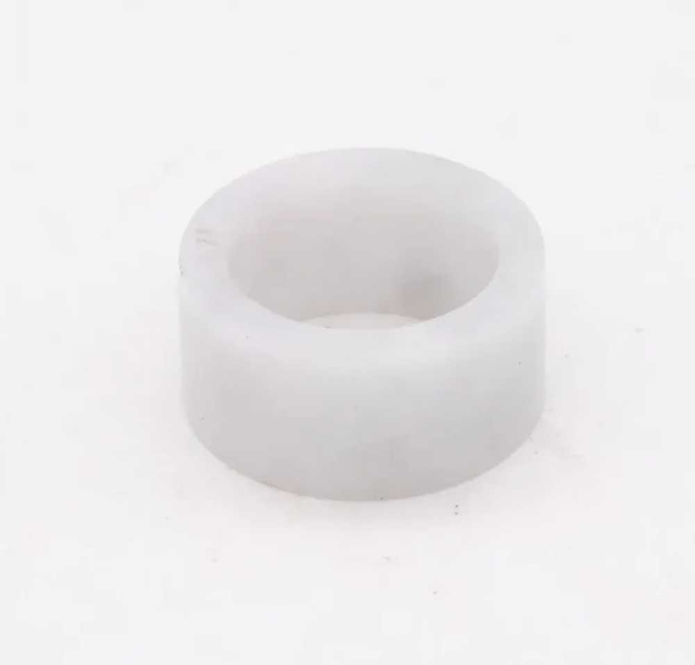 Ring band carved from natural bluish-white jade j… - image 3