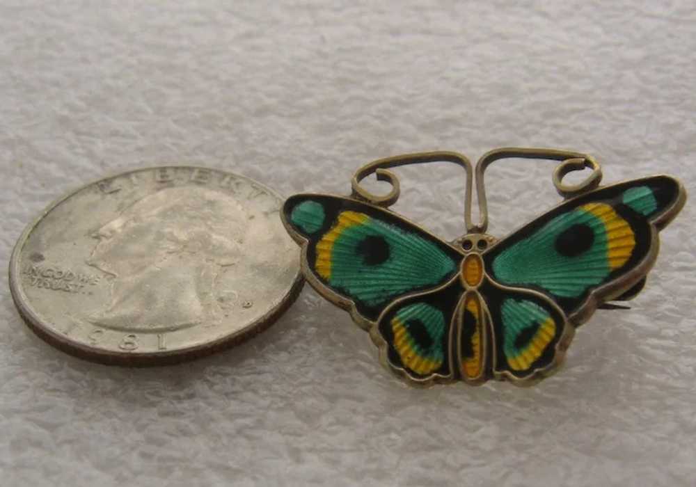 David Andersen Butterfly Pin Guilloche Enamel Ste… - image 5