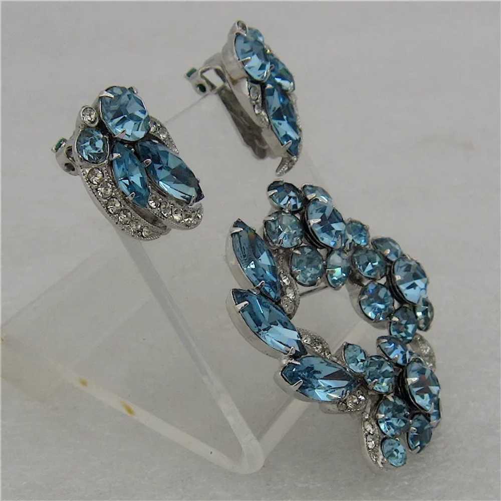 Eisenberg Ice Vintage Rhinestone Cluster Silver outlet Tone Clip On Earrings