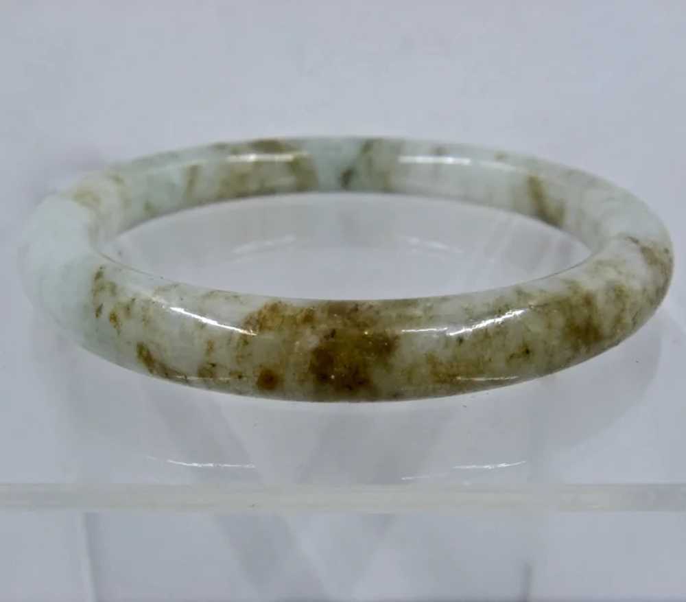 Natural Jade Jadeite Green Brown Bangle Bracelet … - image 6