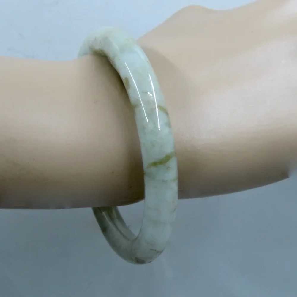 Natural Jade Jadeite Green Brown Bangle Bracelet … - image 7