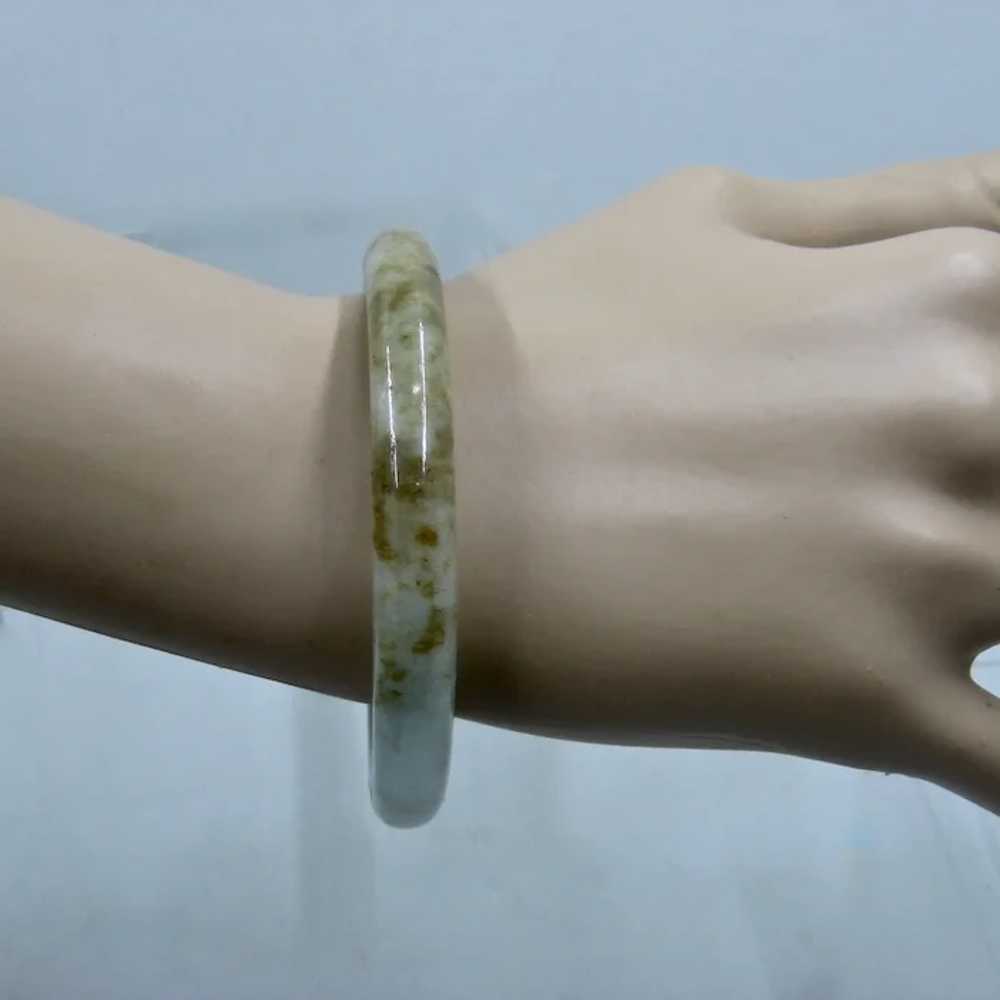 Natural Jade Jadeite Green Brown Bangle Bracelet … - image 8