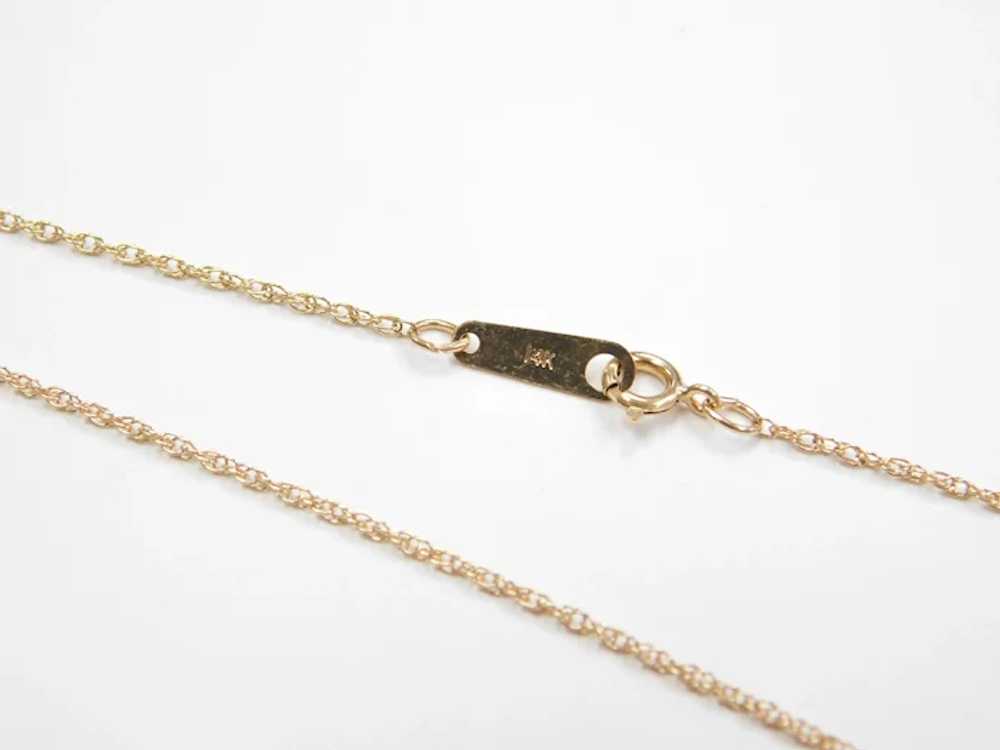 Victorian Revival 18 3/4" 14k Gold Garnet Necklace - image 4
