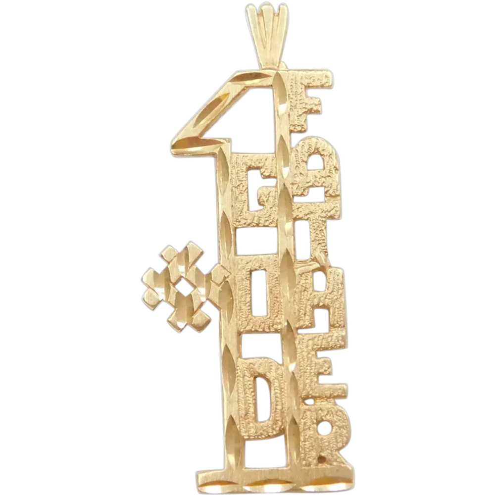 14k Gold #1 Godfather Pendant / Charm - image 1