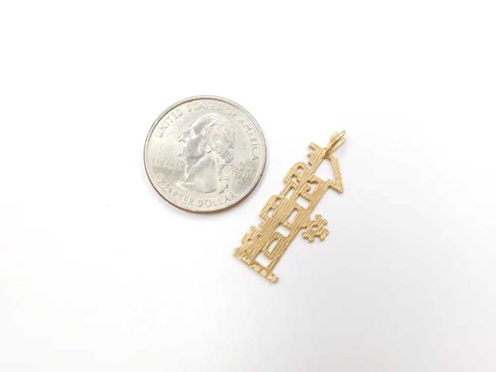 14k Gold #1 Godfather Pendant / Charm - image 2