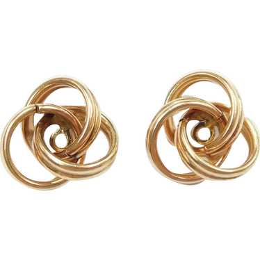 Trinity Knot Earring Jackets 14k Gold - image 1
