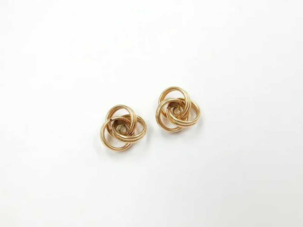 Trinity Knot Earring Jackets 14k Gold - image 3