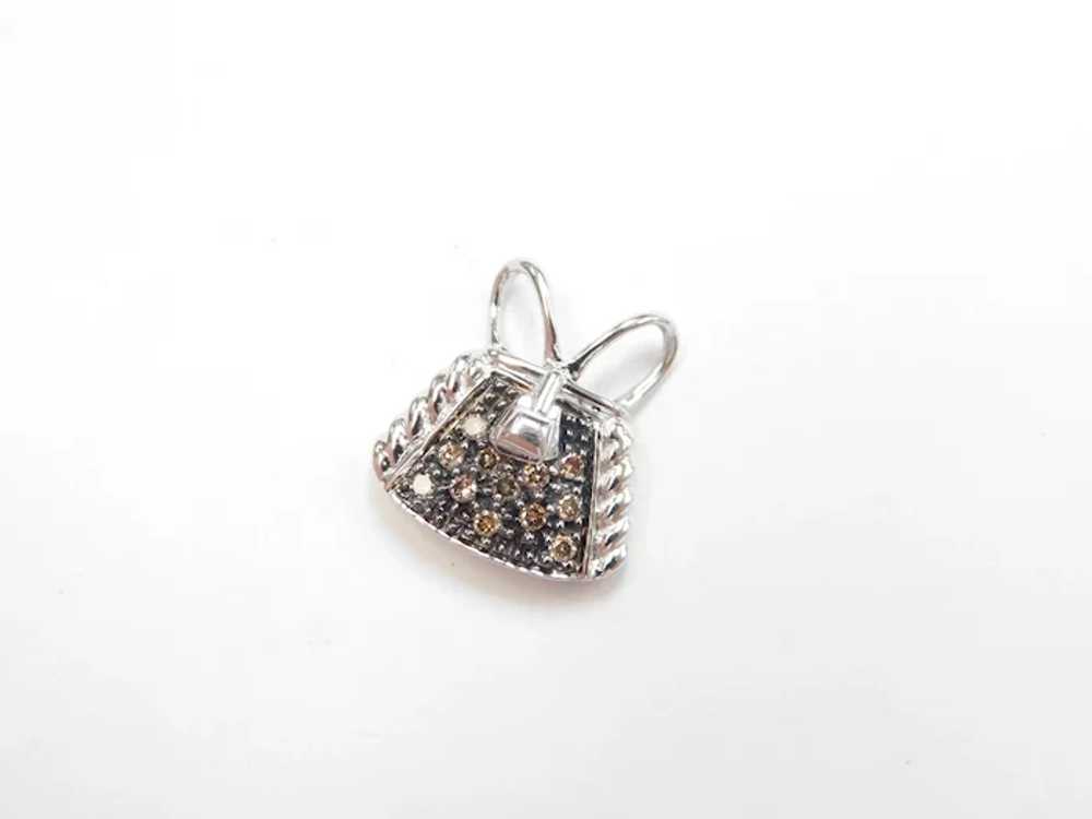 Chocolate Diamond .24 ctw Handbag / Purse Slide P… - image 2