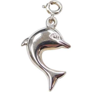 14k Gold Reversible Two-Tone Dolphin Charm