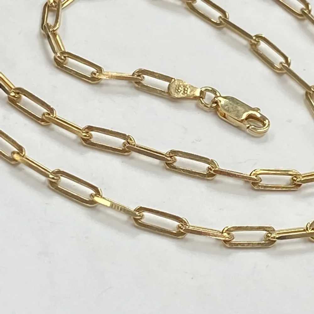 Chunky Paperclip Link Chain Necklace Gold on Ster… - image 2