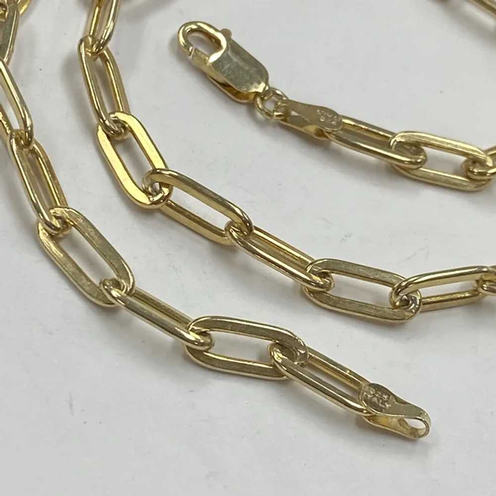 Chunky Paperclip Link Chain Necklace Gold on Ster… - image 3