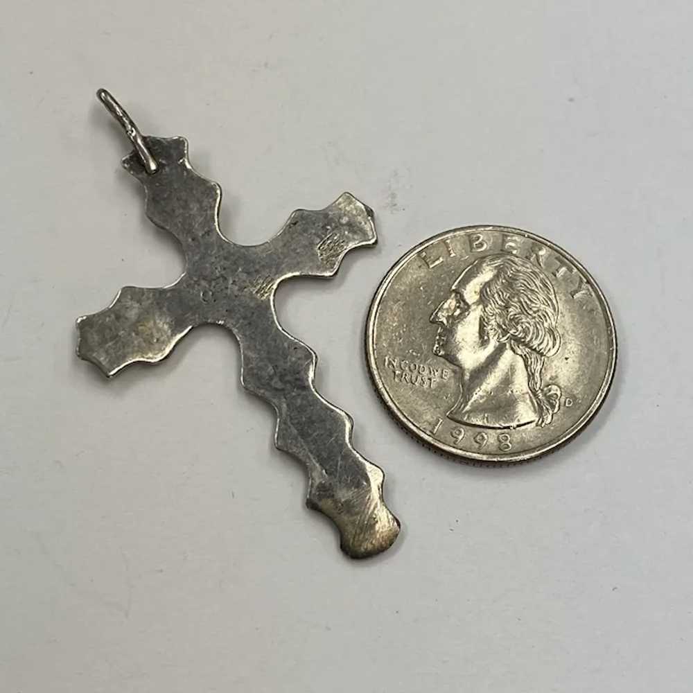 Navajo Cross Pendant Sterling Silver, Native Amer… - image 2