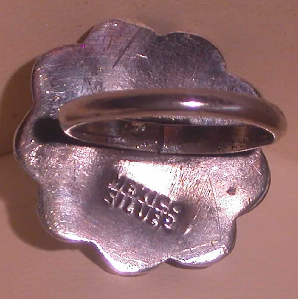 "Mexico Silver" Lady's Ring, Size 5 1/2, Circa 19… - image 5