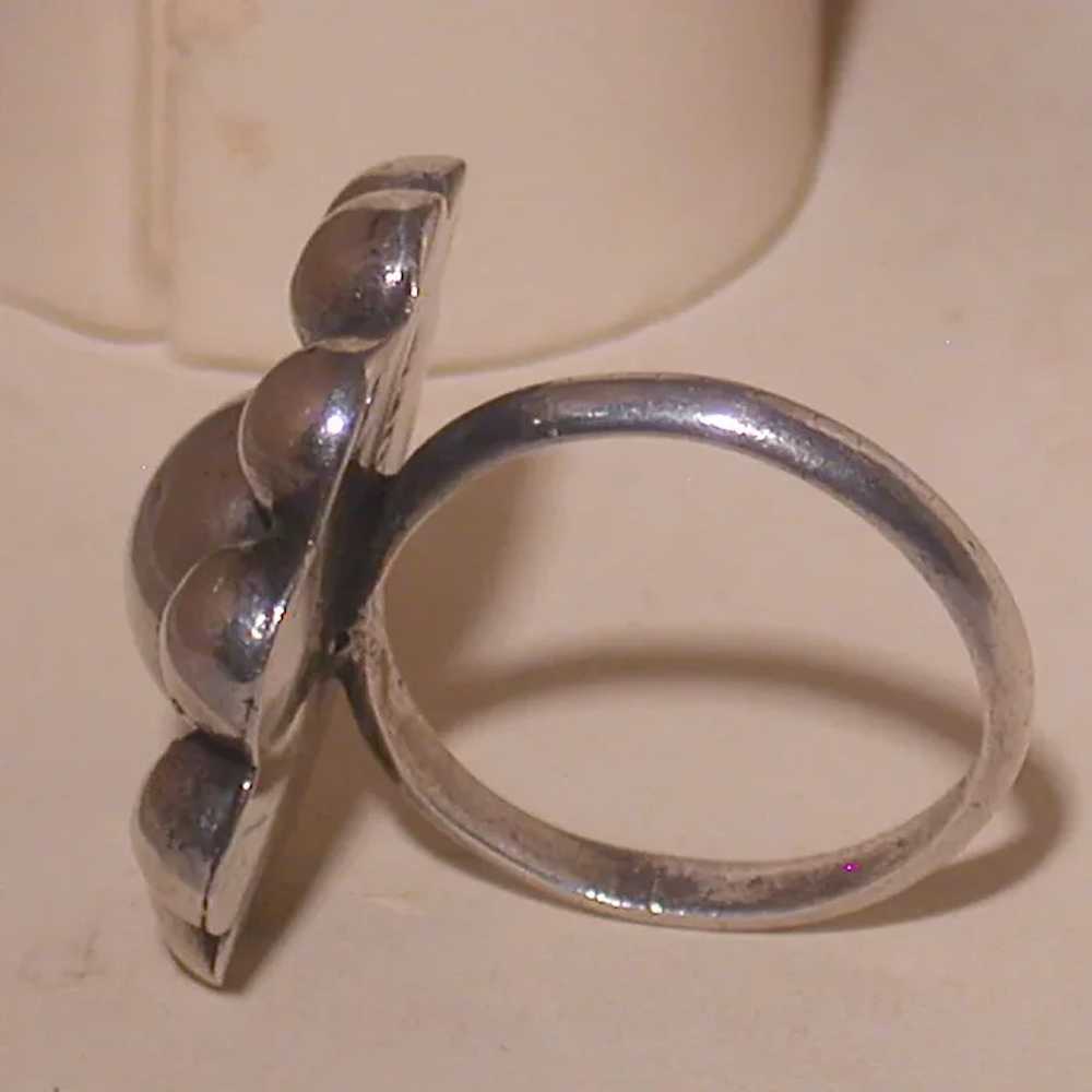 "Mexico Silver" Lady's Ring, Size 5 1/2, Circa 19… - image 7