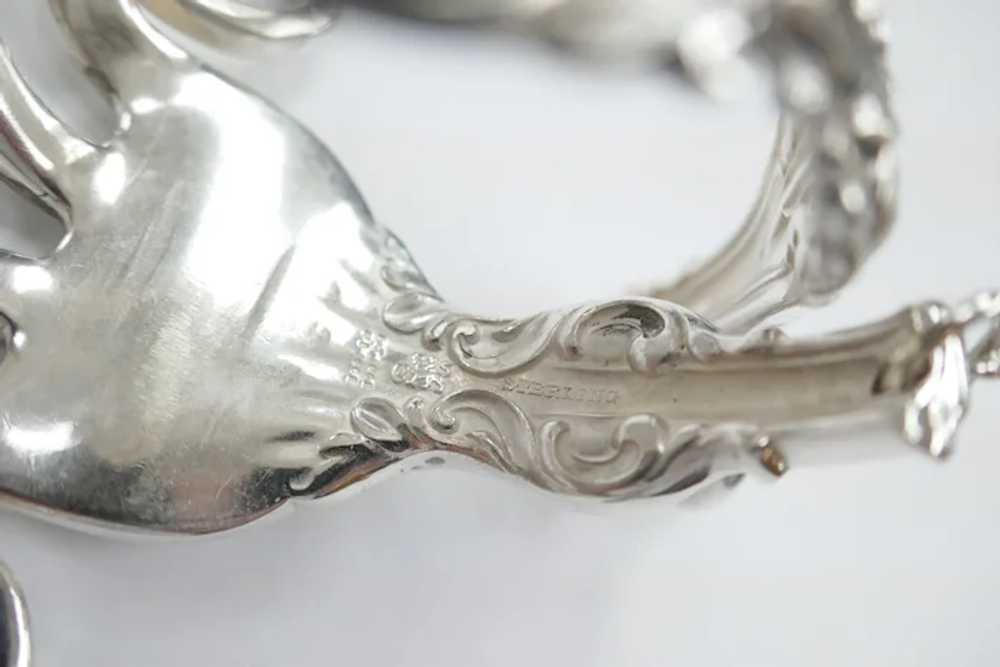 Antique 1902 Whiting Lily Fork Bracelet Sterling … - image 4