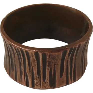 Vintage Copper Brutalist Hand Made Ring - image 1