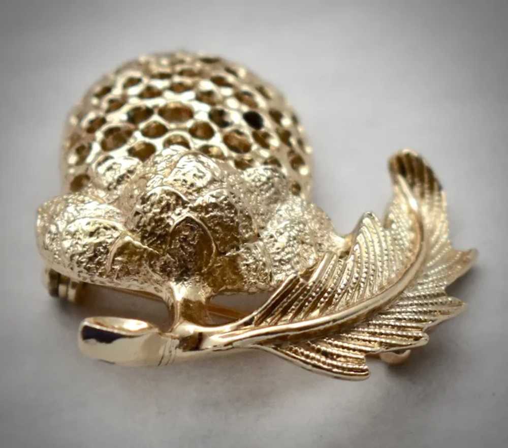 c1970s Sarah Coventry Large Acorn Figural Brooch … - image 3
