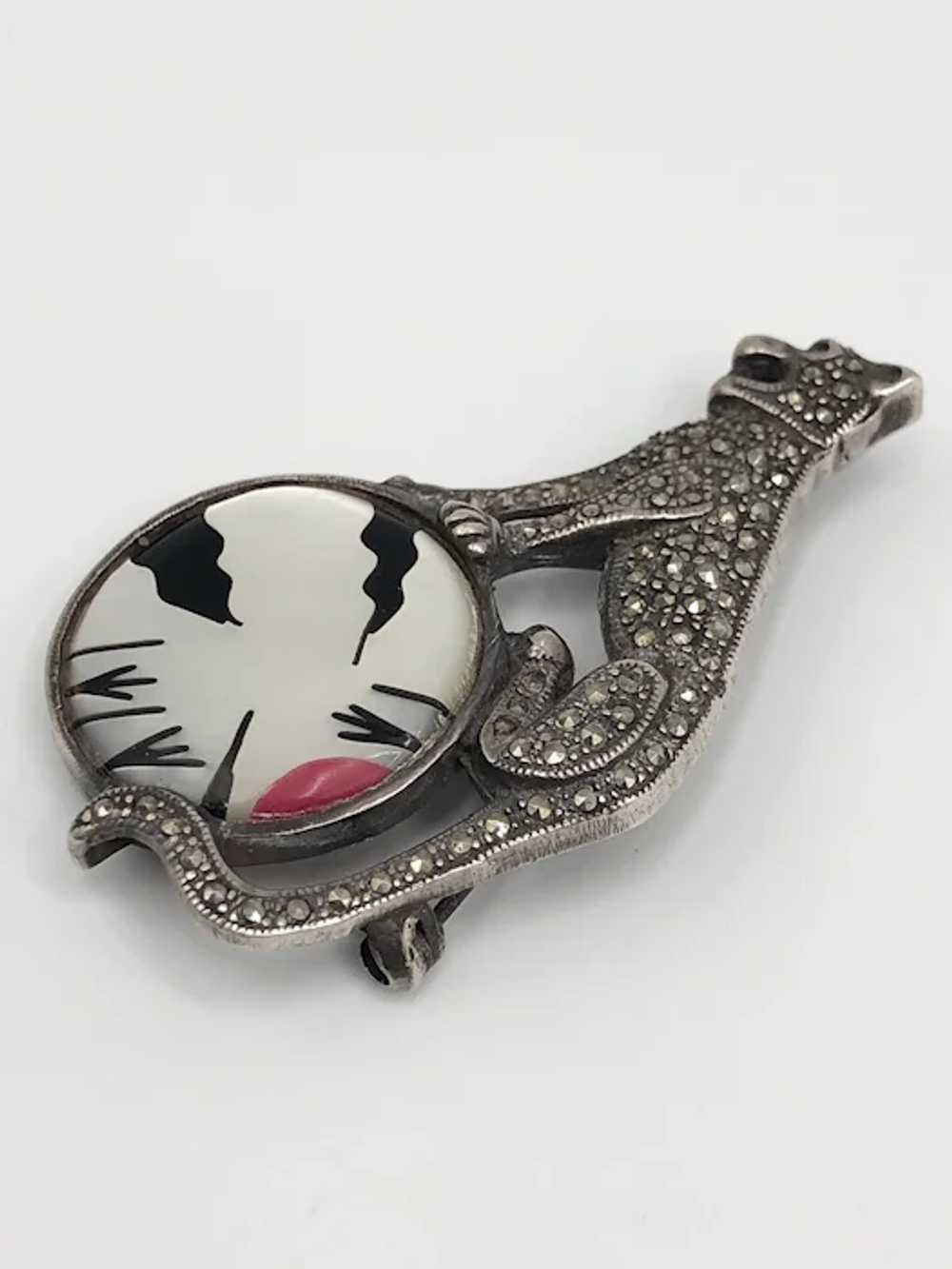 Estate Jaguar Sterling 925 Silver Brooch Pin - image 5