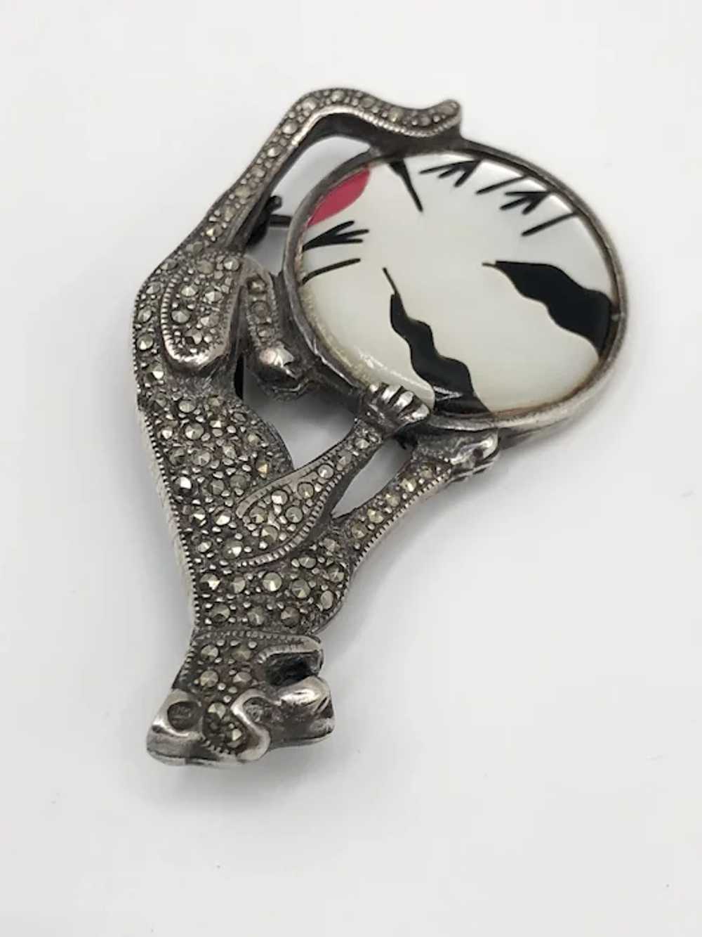 Estate Jaguar Sterling 925 Silver Brooch Pin - image 7