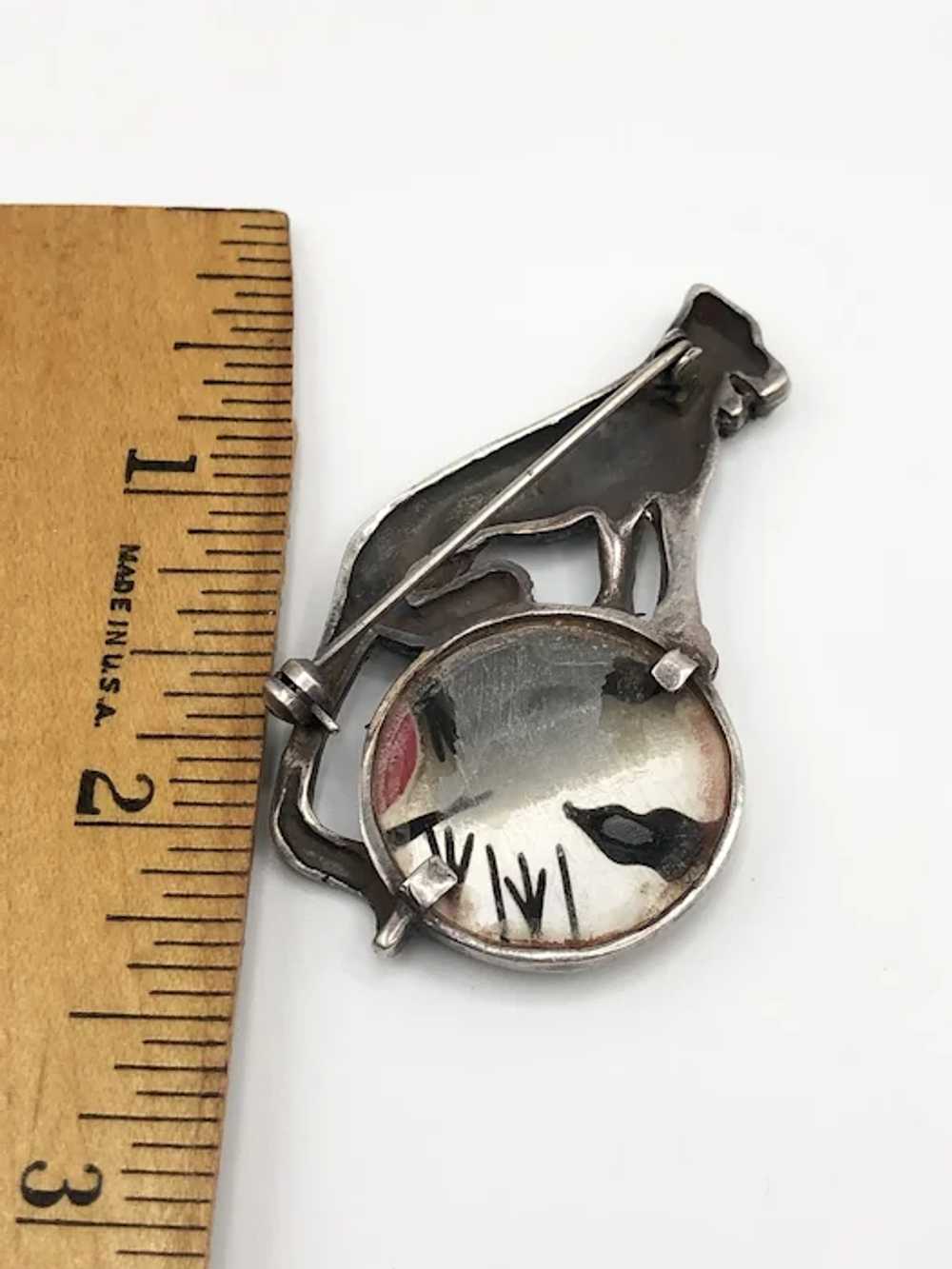 Estate Jaguar Sterling 925 Silver Brooch Pin - image 8