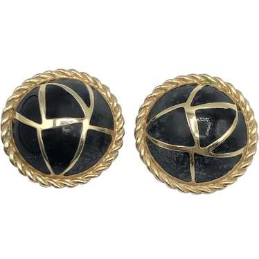 Guy Laroche Circle Vintage Earrings - image 1