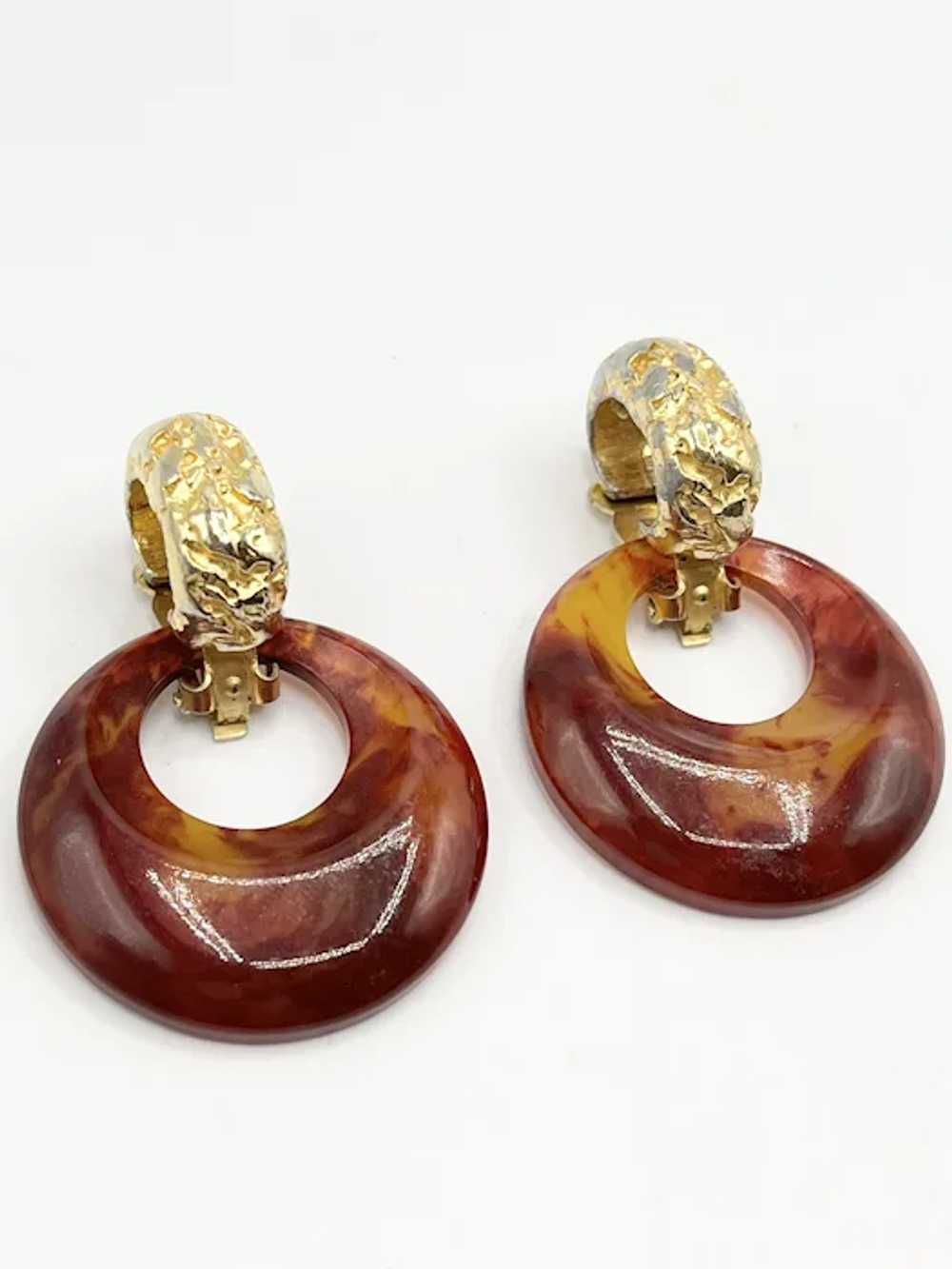 Vintage KJL Kenneth Jay Lane Hoop Earrings - image 2