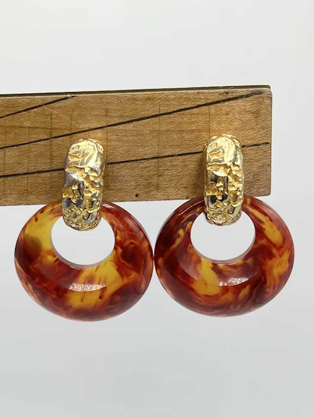 Vintage KJL Kenneth Jay Lane Hoop Earrings - image 5