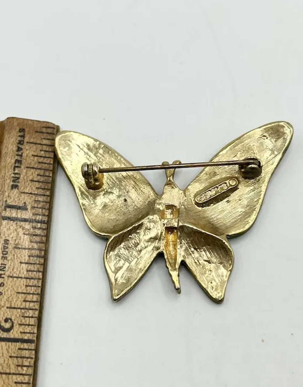 Vintage Gerry's Butterfly Enamel Brooch Pin - image 4