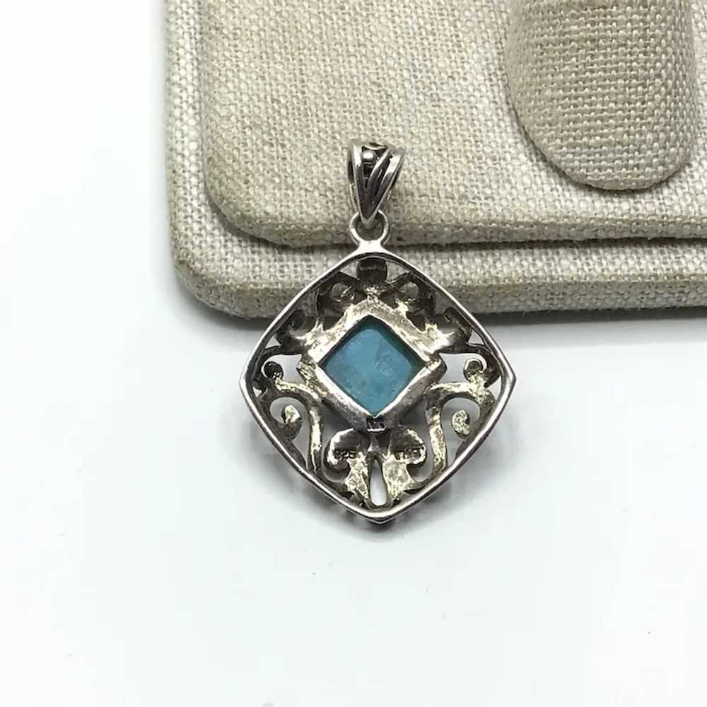 Sterling Silver Turquoise Pendant - image 4