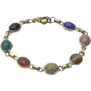 Gold Filled Carla Scarab Bracelet1 - image 1