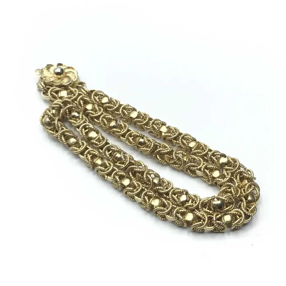 Fancy Gold Tone Link Necklace - image 4