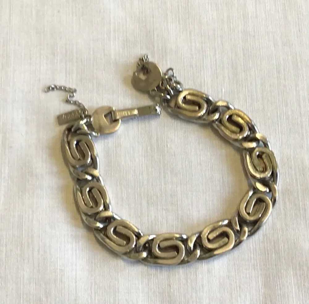 Monet Silver Tone Link Bracelet - image 4