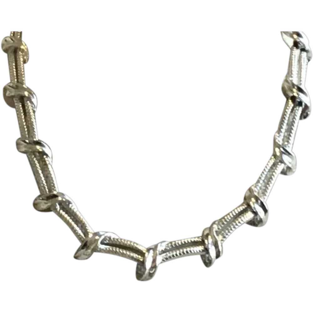 Lisner Silver Tone Link Necklace - image 1
