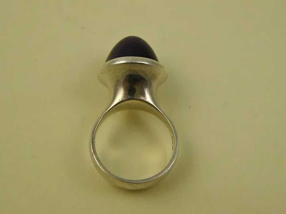 Stunning Denmark Modernist Sterling Amethyst Ring… - image 3