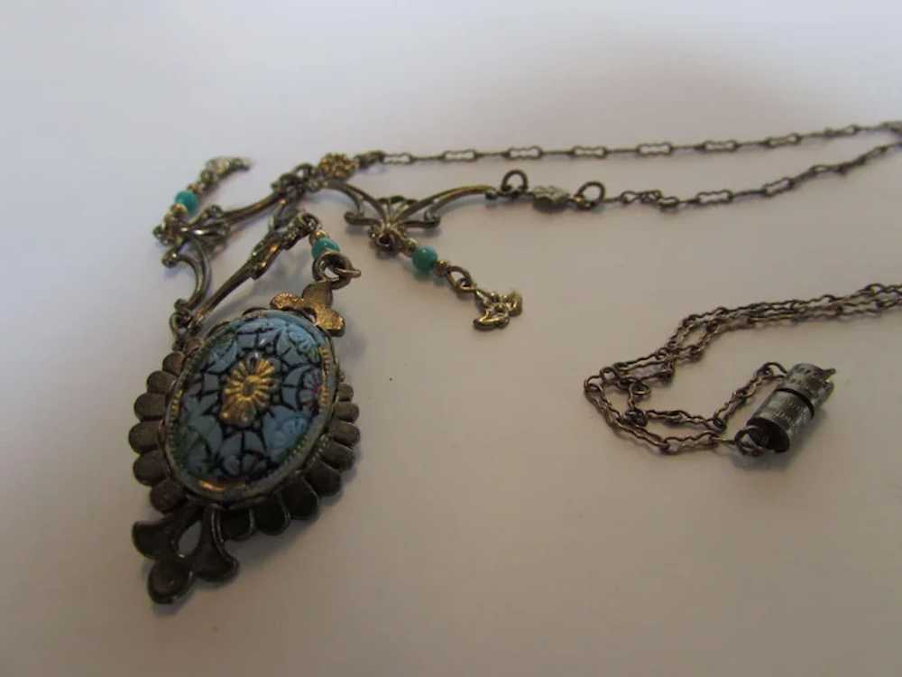 Vintage Victorian Revival Necklace Supporting a 2… - image 6